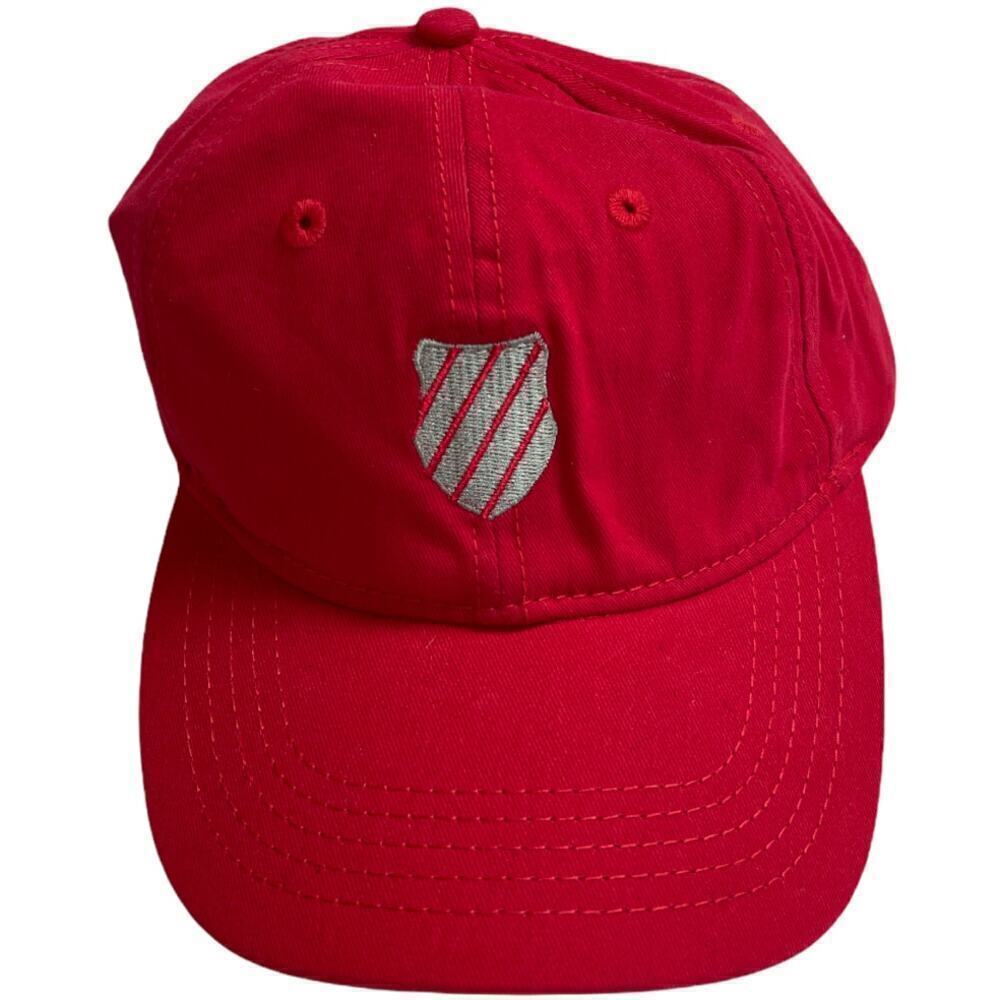 K-Swiss Red Baseball Cap Hat One Size Adjustable Back Closure